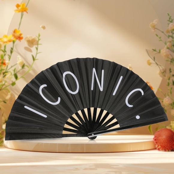 Large Handheld Folding Fan with Sayings - Picture 6 of 6